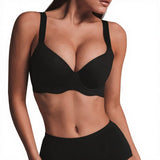 Plus-size Women's Wireless Bra Soft Thin 3/4 Cup Seamless Anti-sagging Solid Back Closure Minimizes Large Busts