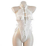 Lingerie Sexy Jumpsuit Open-Crotch No-Removal Women's Tight