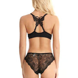 Hot Selling Women Back Front Closure Sujetadores Underwire Gathered Bra and Penty Sets