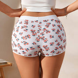 Soft Slim Breathable Floral Pattern Women Seamless Yoga Cotton Sports Tank Top Bra and Panty Sets