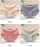 Hot-Selling Ice Silk Seamless One-Piece Underwear Women Comfortable Mid-Rise Nylon Cotton Crotch Girls' Thongs Plus Size