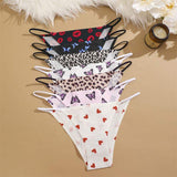 Seamless Women Panties Sexy Low Rise Butterflies Leopard Bikini Briefs Female Ice Silk No Trace Underwear Soft Lingerie