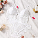 New Arrival Solid Lace Camisole Lingerie Comfortable Breathable Floral Lace Bra Camisole Lingerie Bra Panties Set