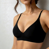 Women's Seamless Jelly Soft Support Bra 3/4 Cup Small Busts Appearing Larger Lift-up No Underwire Comfortable Bare-skin