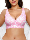 Leopard Tattoo Sexy Women's Bra Comfortable Beauty Back Push-up No Steel Ring Three Hook-and-eye Jelly Bras