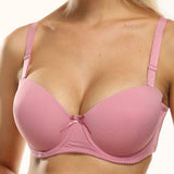 Seamless Backless Strapless Push-up Padded Bra Halter Collar for Wedding Parties and Half Cup Coverage