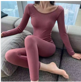 Luxury Women’s Thermal Underwear Set – Long-Sleeved Warm Base Layer for Autumn & Winter Comfort