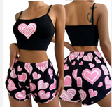 Luxury Women’s 2-Piece Camisole & Shorts Set – Elegant Silk-Satin Sleepwear with Sophisticated Silhouette