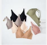 Women’s Seamless Sleep Bra – Ultra-Soft Breathable Wireless Design with V-Neck Push-Up Support