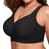 Wholesale High Quality Leopard Tattoo Women's Bra Back Push-up No Steel Ring Underwear Four Hook-and-eye Jelly Bra