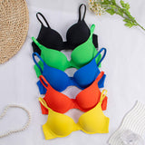 Women's Breathable Smooth Underwire 3/4 Cup Small Chest Push-Up Comfortable Adjustable Anti-Sagging Thin Bra