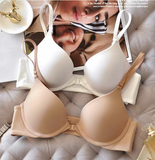 Gathered Front Buckle Bra With Steel Ring Anti-sagging Bra Women's Underwear