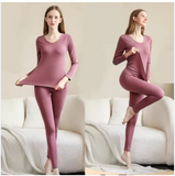 Luxury Women’s Thermal Underwear Set – Long-Sleeved Warm Base Layer for Autumn & Winter Comfort