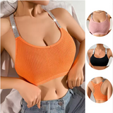 Chic Slim-Fit Camisole Crop Top – Contemporary Midriff-Length Design for Women