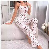 Luxury Women’s Plus Size Summer Pajamas – Elegant Short-Sleeved & Cami 3-Piece Home Wear Set