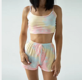Luxury Women’s 2-Piece Camisole & Shorts Set – Elegant Silk-Satin Sleepwear with Sophisticated Silhouette