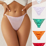 Lace Sexy Solid Soft Breathable Women's Panties See Through Women's Low Waist Seamless Lace Panty
