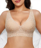 Leopard Tattoo Sexy Women's Bra Comfortable Beauty Back Push-up No Steel Ring Three Hook-and-eye Jelly Bras