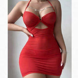 New Perspective Sexy Mesh Underwear Chain Thong Passion Suit Nightgown
