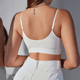Hot Breathable Adjustable Straps Yoga Leisure Camisole Women Cotton Tank Top Bra Daily