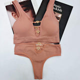 Casual Sports Bra Brief Sets Women's Bra and Panty Set