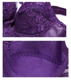 Big Size Bra for Women Lace Gather Push=up Sexy Underwear for Fat Women