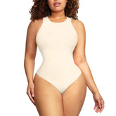 Women's Seamless Sleeveless Tummy Control Shapewear Hip-Lift Elastic One Piece Bodysuit