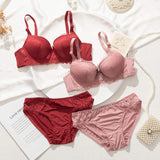 New Design Fashionable Elegant Push up Bra Brief Sets Popular Female Bra