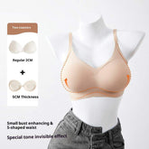 Sexy Push-Up Bra for Women with Small Breasts 3/4 Cup Seamless Nylon & Spandex Wire-Free Support Thickened Pads