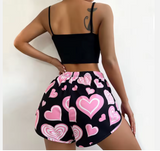 Luxury Women’s 2-Piece Camisole & Shorts Set – Elegant Silk-Satin Sleepwear with Sophisticated Silhouette
