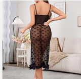 Luxury 2-Piece Sheer Mesh Lingerie Set – Elegant Women’s Lightweight Transparent Sleepwear with Sophisticated Alluring Details