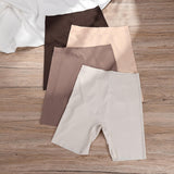 Plus Size High Waist Women's Bottoming Underwear One-piece Anti-glare Women's Pure Cotton Crotch Slim-fit Safety Underwear