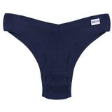 FINETOO Women's Cotton Thong Panties Low Waist Sexy Crocheted Underwear Female Briefs Lingerie with Low-rise Rise Type