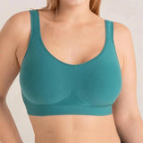 Hotselling Ladies' Without Steel Rings Breathable Comfortable Body- Shaping Large Size Shiny Silk Vest Bra