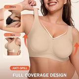Bras for Women Supportive Wireless Push up Bra Full Coverage No Underwear Seamless Plus Size for Jelly Strip Bra Women