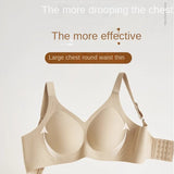 Customized Logo Wireless Jelly Gel Bra for Women Seamless Comfortable Support Silicon Bra Button Decoration Push-Up Bra