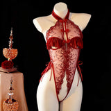 Lingerie Sexy Jumpsuit Open-Crotch No-Removal Women's Tight