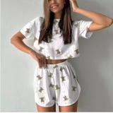 Luxury Women’s 2-Piece Sleepwear Set – Elegant Cami & Shorts Loungewear for Premium Home Comfort