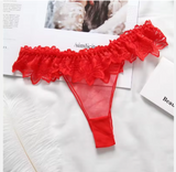 Elegant Floral Lace Trim Panties – Low-Rise Seamless Design with Breathable Cotton Crotch