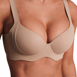 Plus-size Women's Wireless Bra Soft Thin 3/4 Cup Seamless Anti-sagging Solid Back Closure Minimizes Large Busts