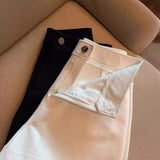 Spring Summer Collection Women's Casual A-Shaped Hot Pants Shorts High Waist Slimming Stretch Skinny Black Lower Body