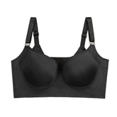 Ladies Underwear Breathable V Neck Smooth Underwire Gather Adjusted Anti Sagging Big Size Plus Size Seamless Bra