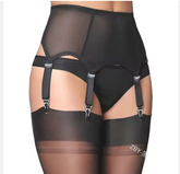 Luxury Mesh Garter Belt – Adjustable Non-Slip Design with Matching Stockings (Plus Size)