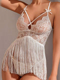 Sexy Tassel Dress for Night Women's Sleepwear Nightdress