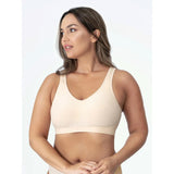 Hotselling Ladies' Without Steel Rings Breathable Comfortable Body- Shaping Large Size Shiny Silk Vest Bra
