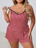 Summer Camisole Shorts Plus Size Women's Pajamas Homewear Set European and American Style