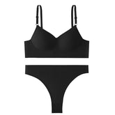 New Ladies Bra Adjustable Buckle Party Sexy Thong Suit Women's Underwear Set Comfortable Seamless T-Back