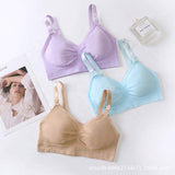 Women's Padded Sport Nursing Bra Adjustable Straps Front Opening Upgraded Underwear Push-Up Breastfeeding Bra