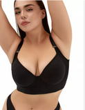 Women’s Plus Size Seamless Push-Up Bra – Deep V Underwire Support with Anti-Sagging Design