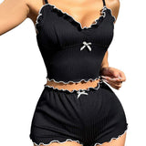 Women's Pajamas Set Home Wear Breathable Sleepwear Set
